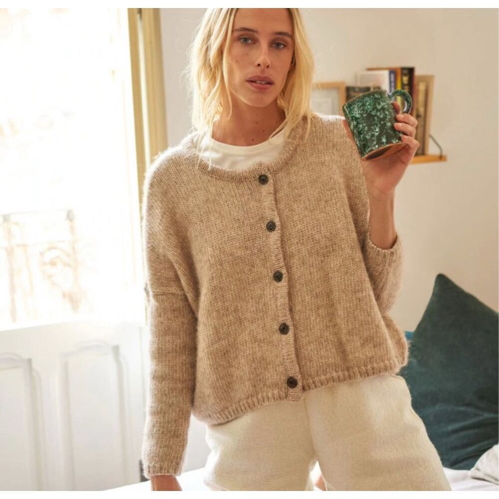 Cozy Tan Women's Cardigan Sweater